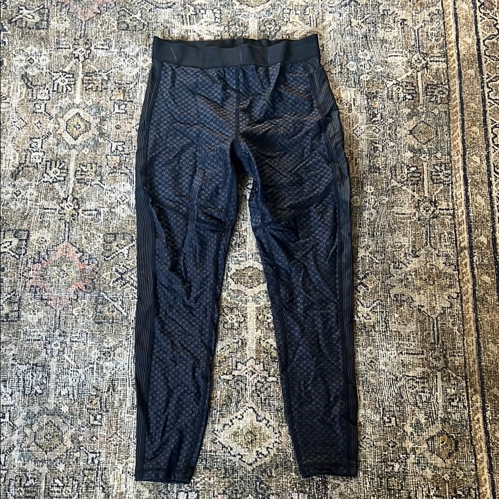 Alala Black Leggings Size Small Checkered Ankle Length